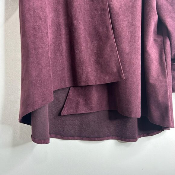 IC by Connie K Jacket Blazer Womens L Burgundy Faux Suede Made USA Boho Designer - Picture 4 of 10